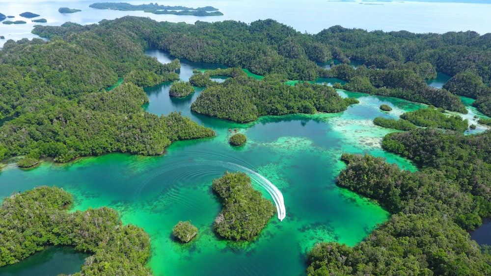bird's eye view photo of islets during daytime
