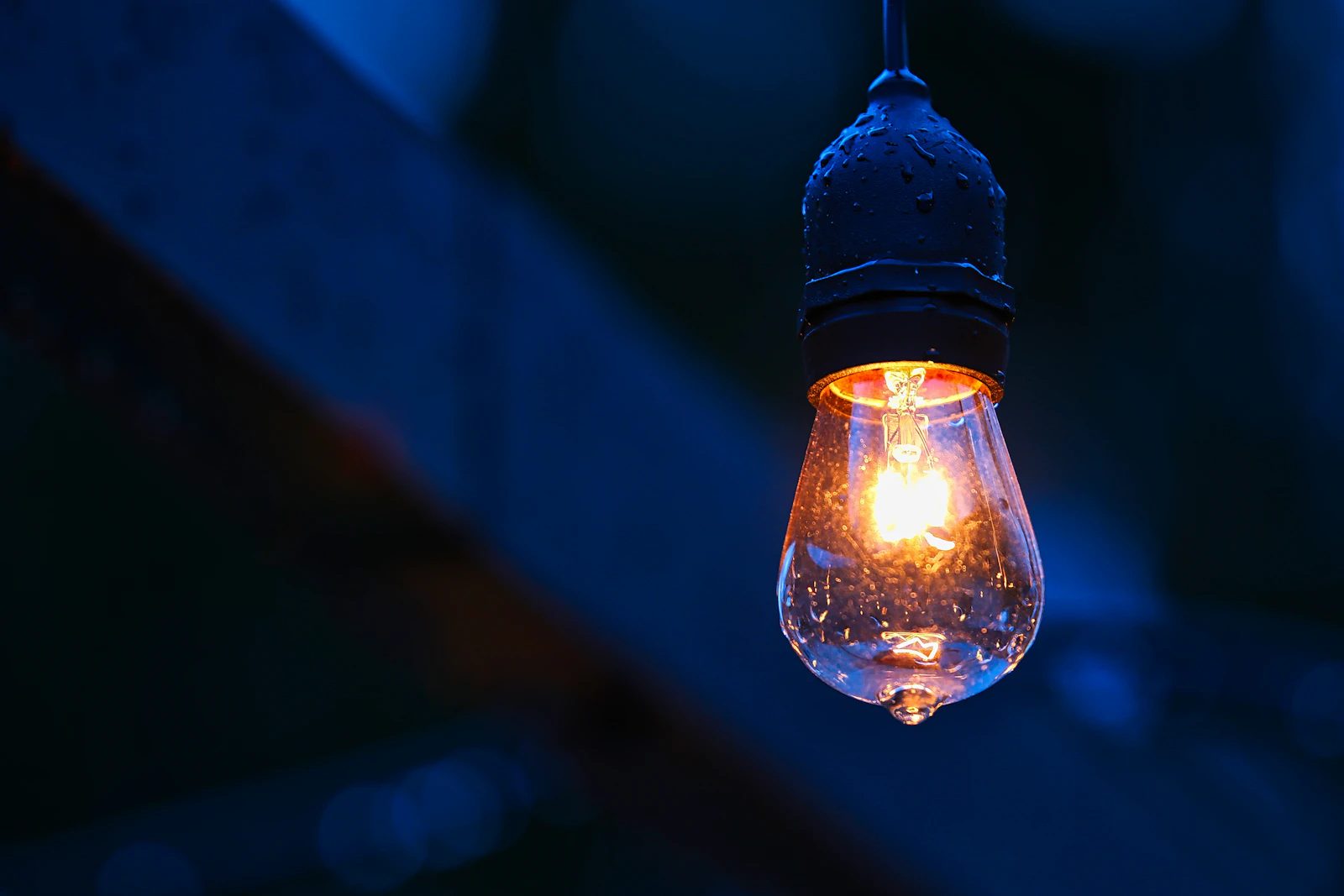 Close-up of an LED light bulb