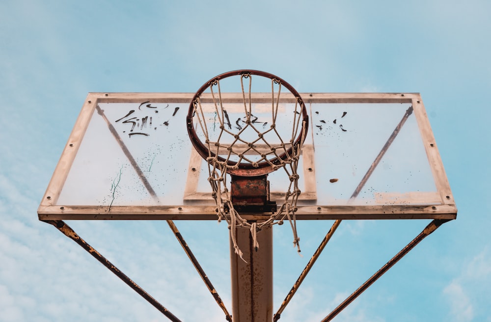 gray basketball hoop