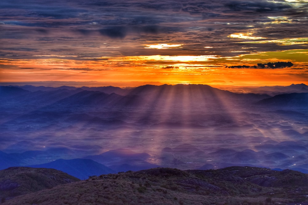 peak mountain during golden hour