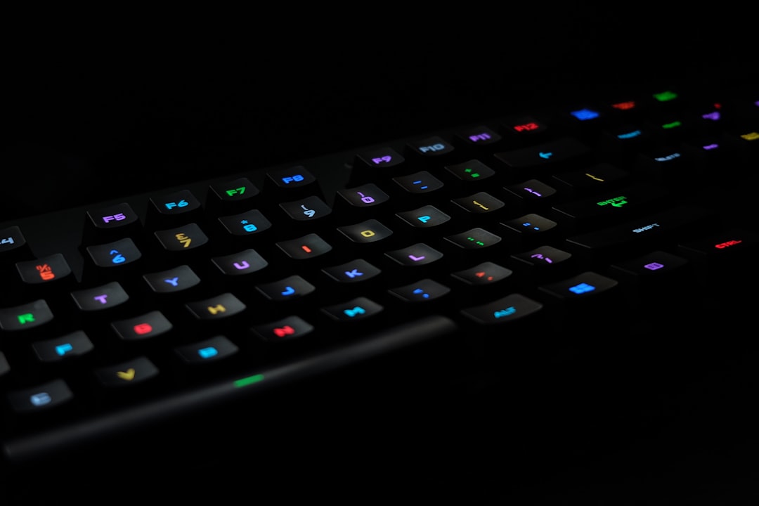black computer keyboard on black surface