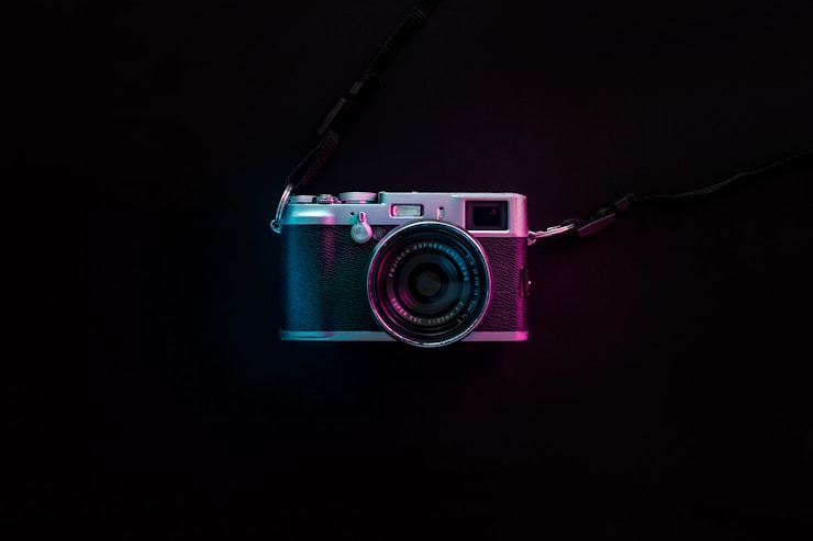 Vintage camera light painted