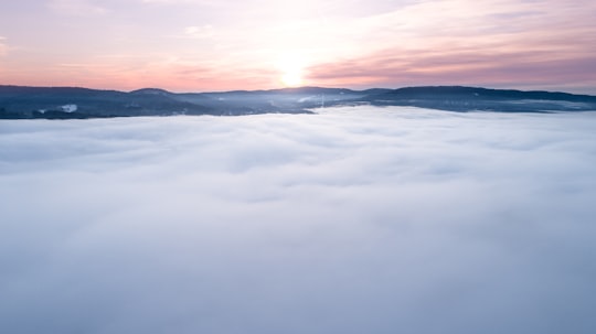 landscape photography of white clouds over mountain in New Hampshire United States