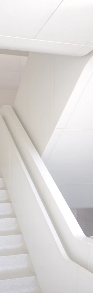 photo of white staircase