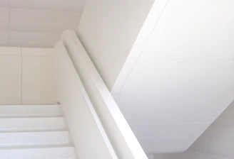 photo of white staircase
