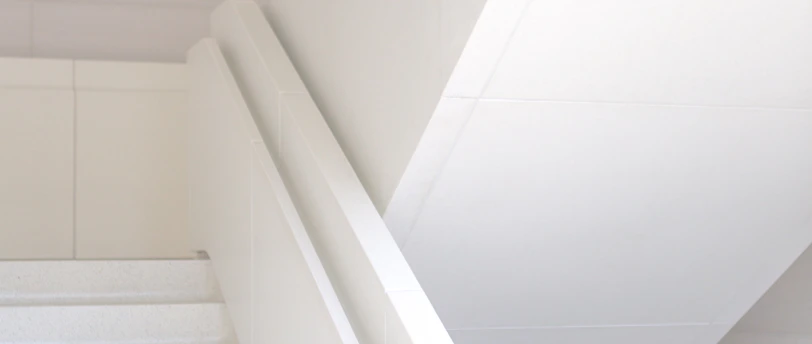 photo of white staircase