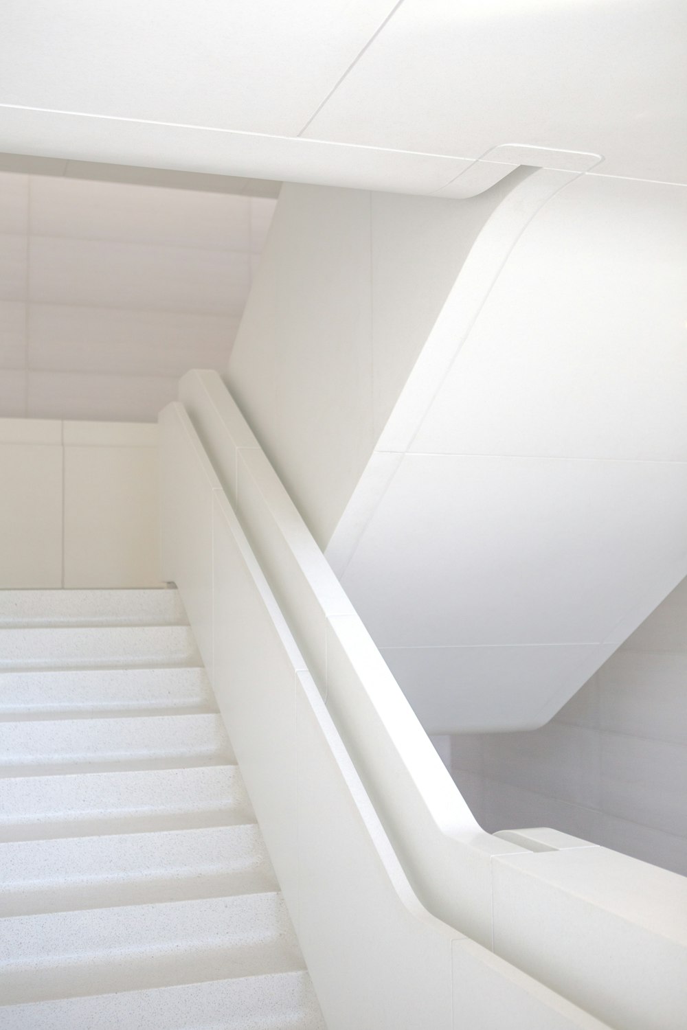 photo of white staircase