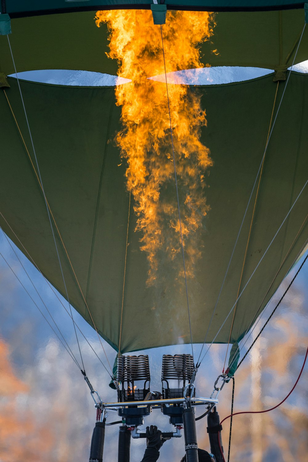 Foto de globo aerostático verde