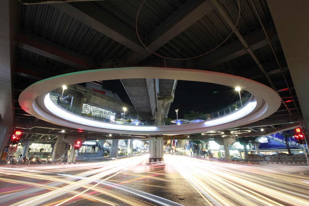 panning photo of concrete road