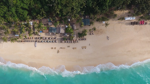 aerial view of beach