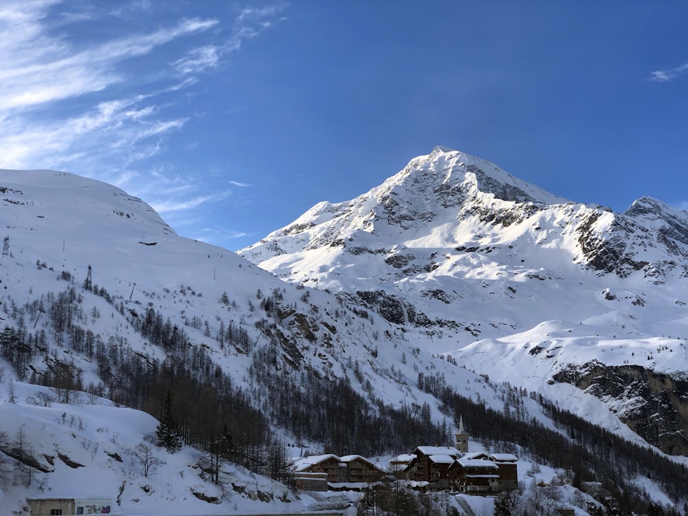 snow caps mountain