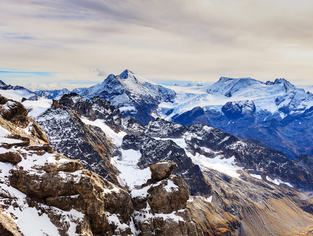 snow covered mountain terrain