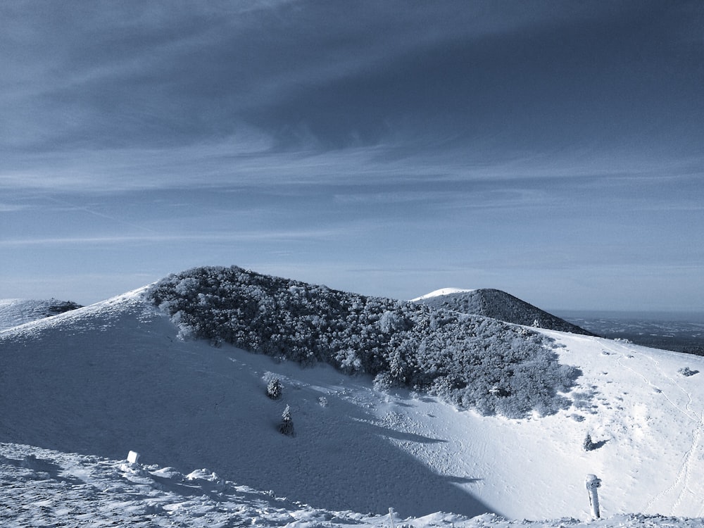 mountain covered with snow