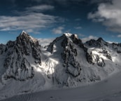 landscape photography of snow-covered mountains
