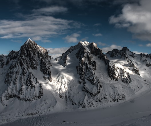 landscape photography of snow-covered mountains