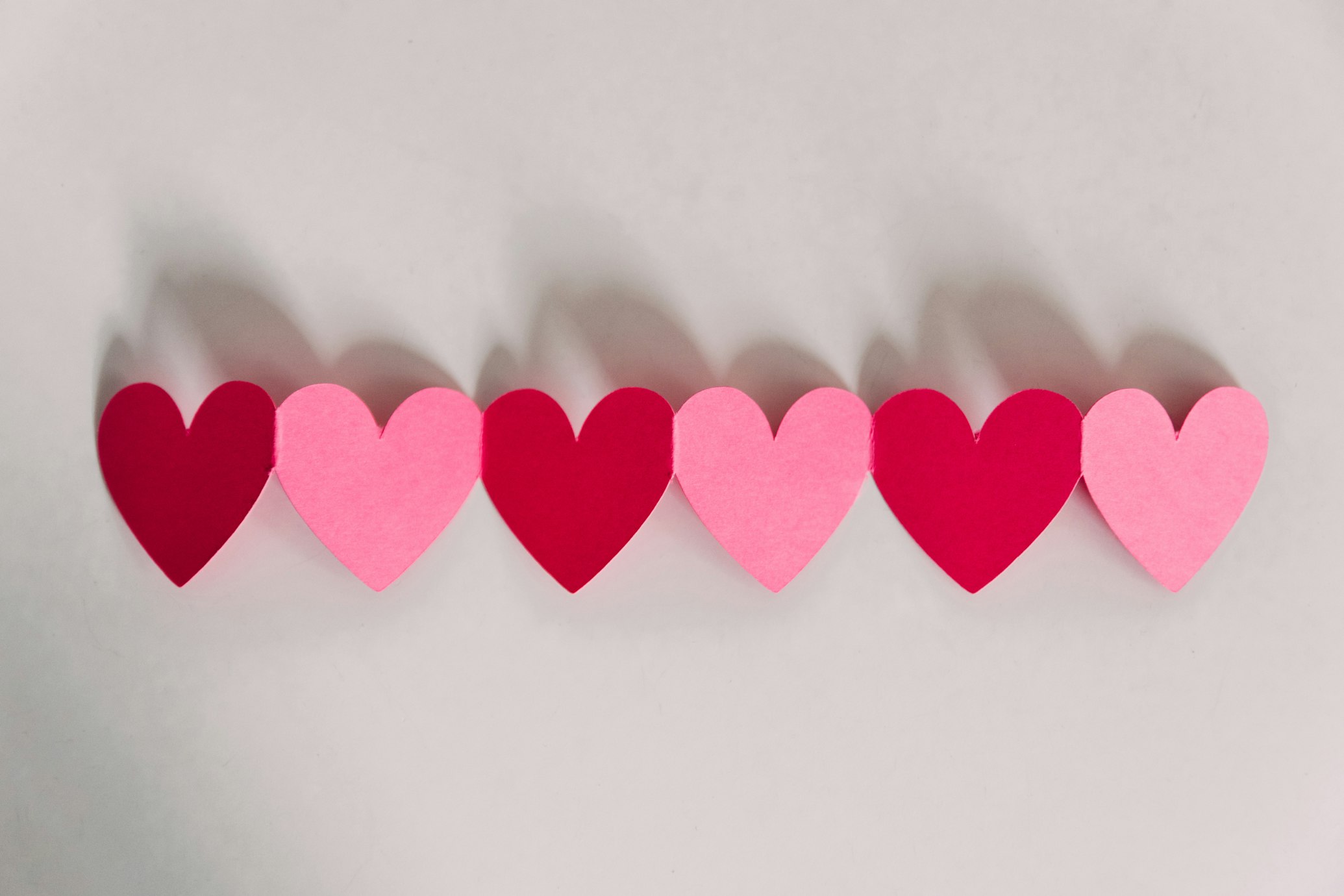 Love heart paper chain for World Kindness Day