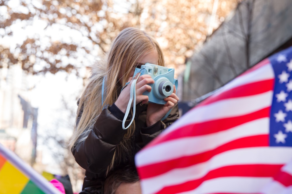 woman taking picture