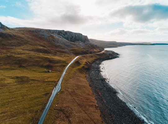 road near seashore in Skye United Kingdom