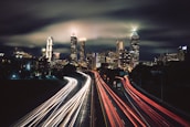 time-lapse photography of city night lights