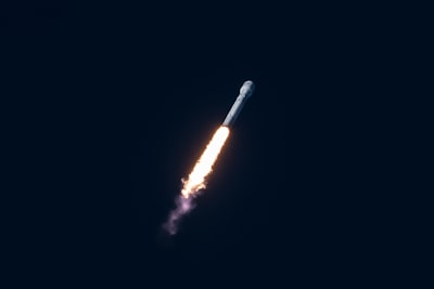 spacecraft flying through the sky launch day zoom background
