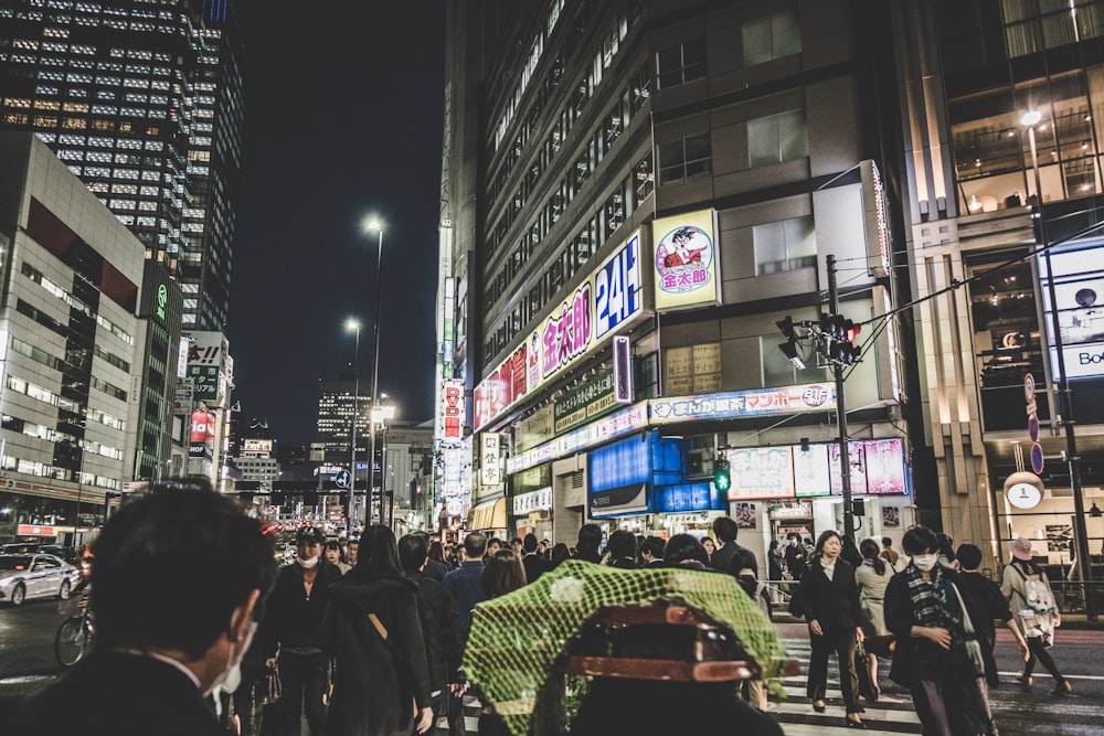 people crossing street