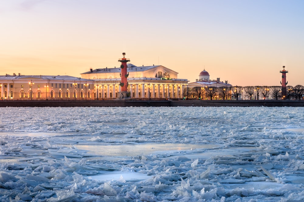 landscape photography of white stone building