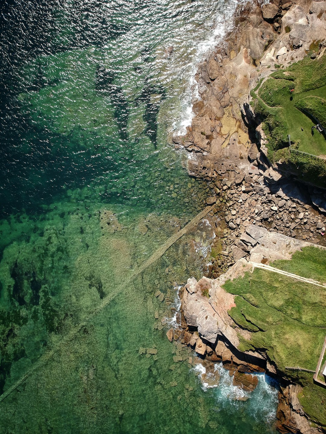 green body of water under sunny sky