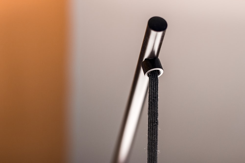 a close up of a metal object on a table