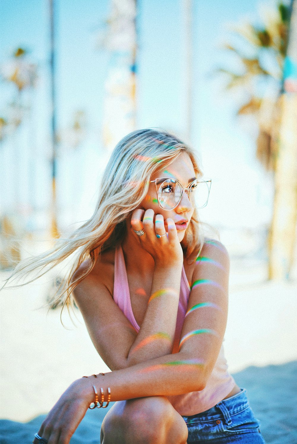 woman waving her hair by the wind