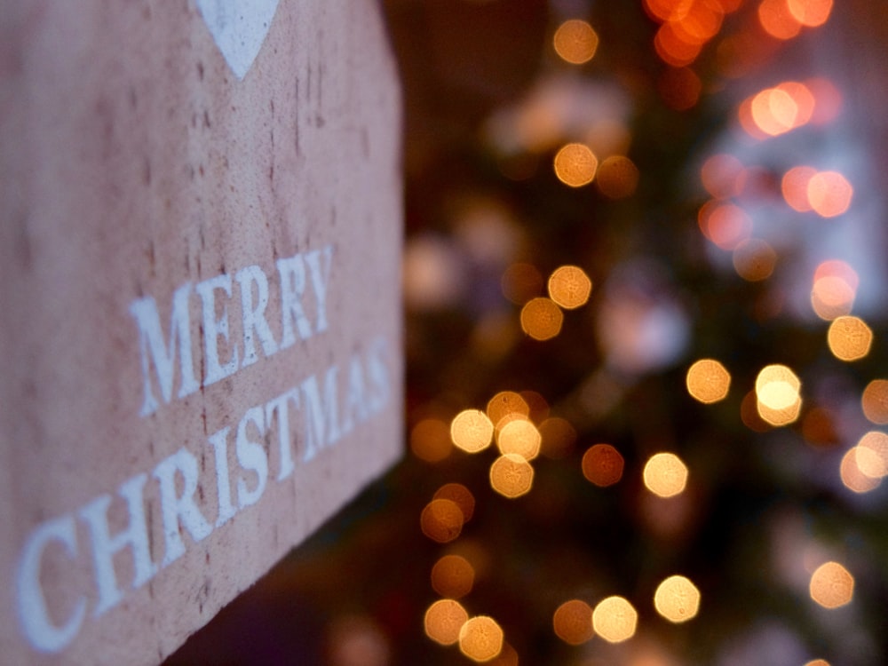 Merry Christmas wooden signage