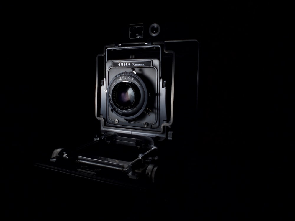 low light photography of vintage camera