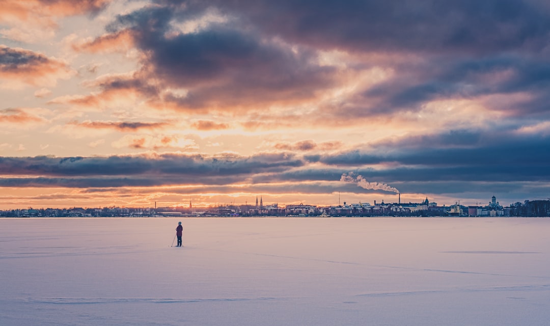 person on snow field