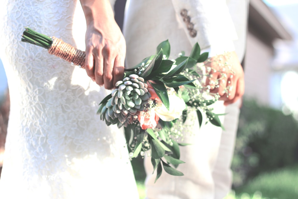 woman holding bouquet