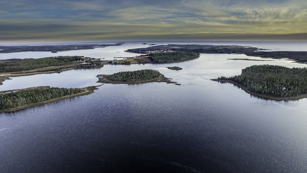 bird's eye view photography of islands