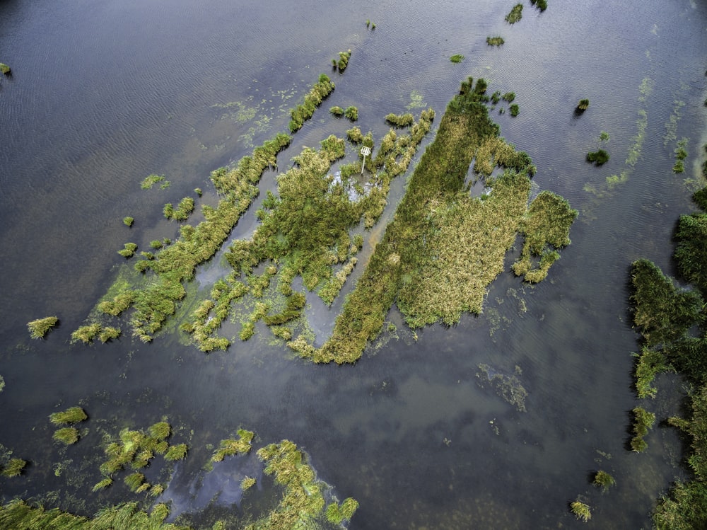 Photographie aérienne de l’île