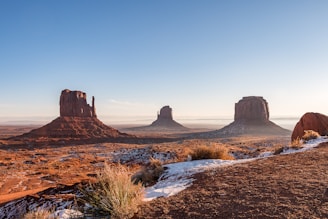 two plateau in distant of other plateau