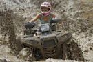 woman riding on off-road ATV