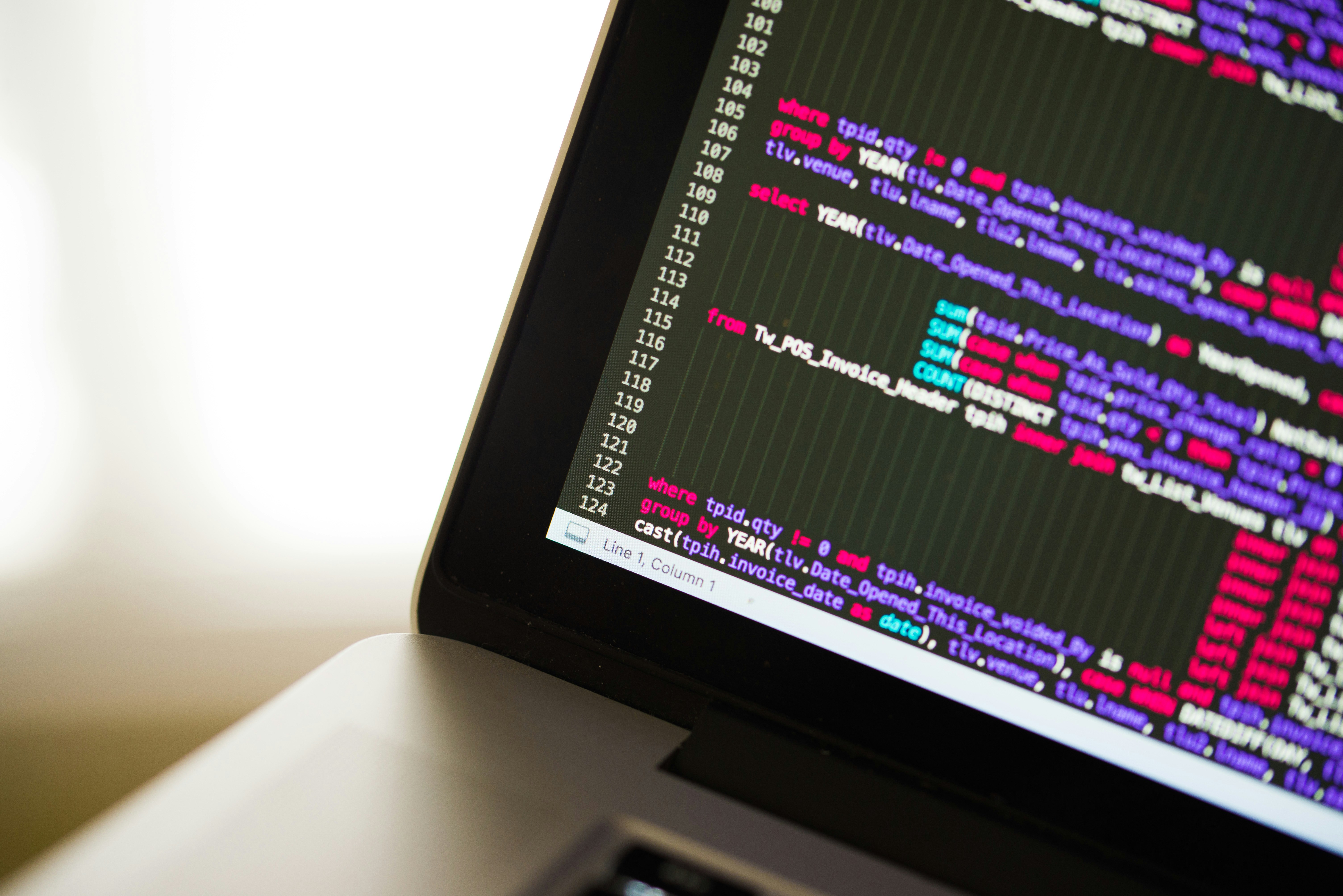 close up view of laptop screen displaying high dimensional vector data plots