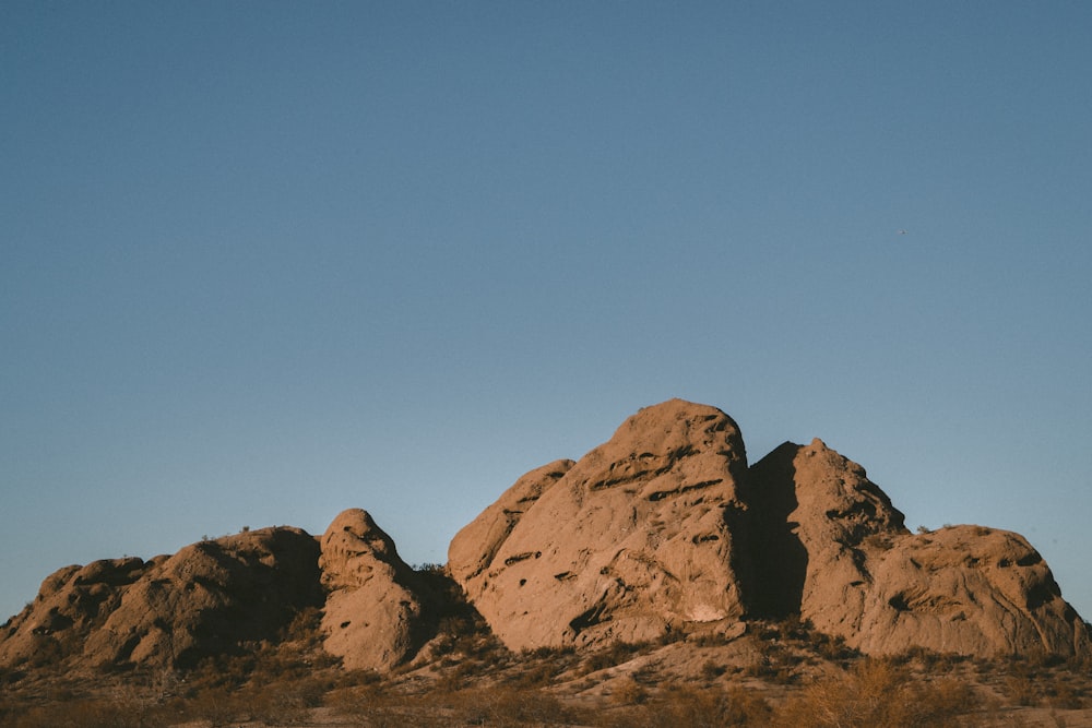 landscape photography of rock formation