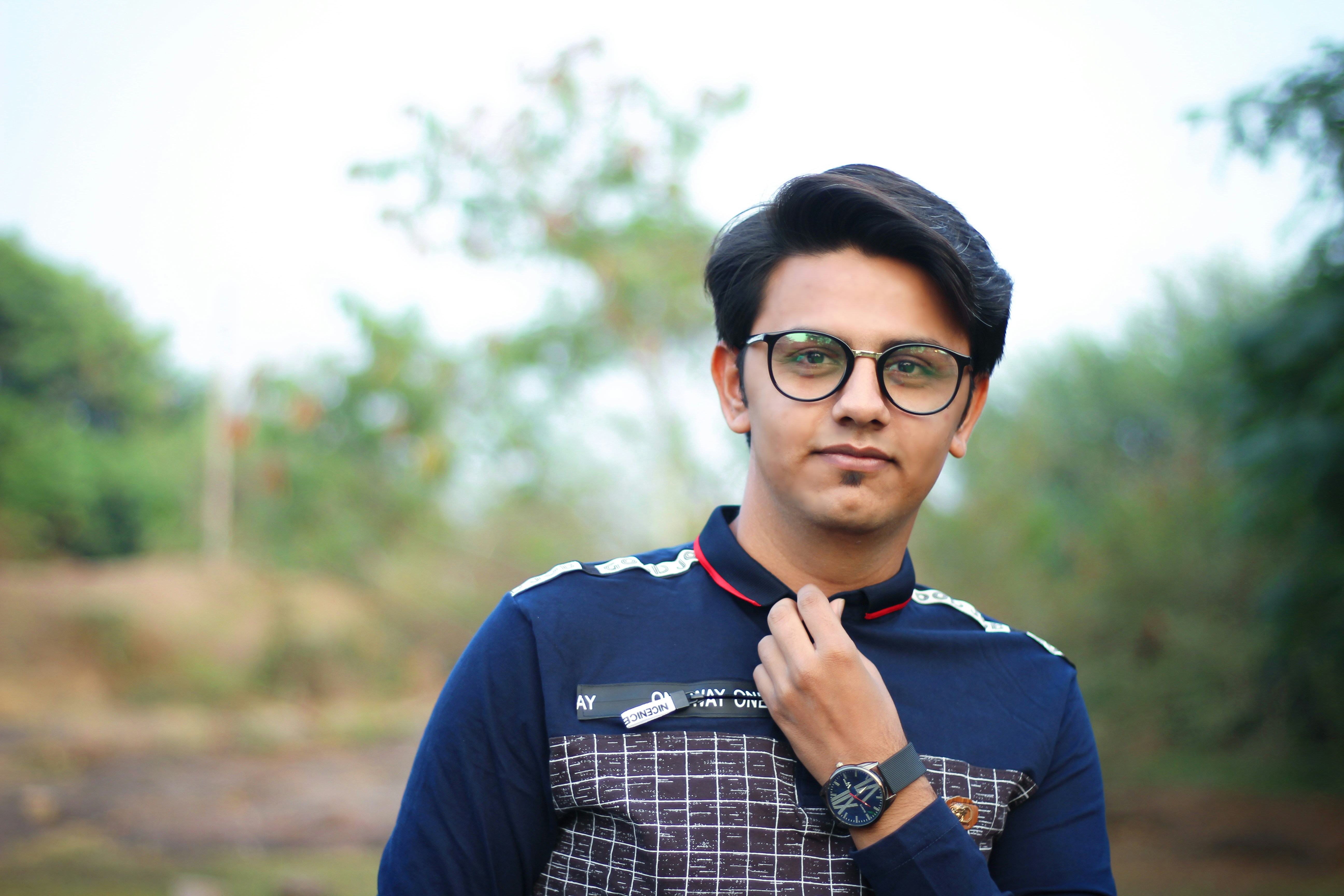 Portrait of a young man outdoors