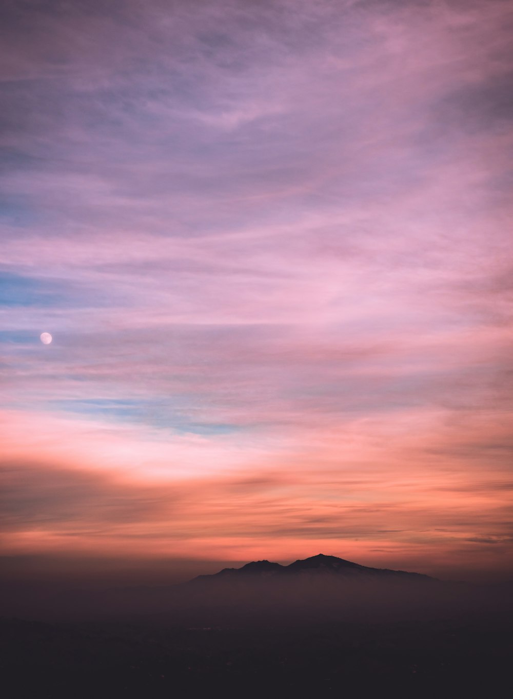 mountain covered with fog