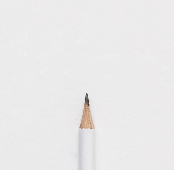white lead pencil on surface