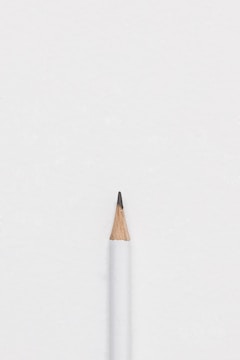 white lead pencil on surface