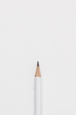 white lead pencil on surface