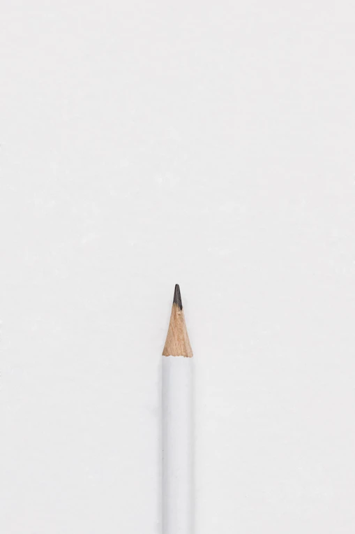 white lead pencil on surface