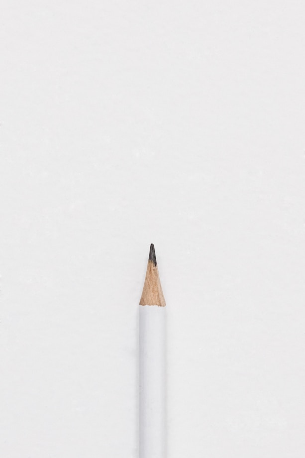 white lead pencil on surface