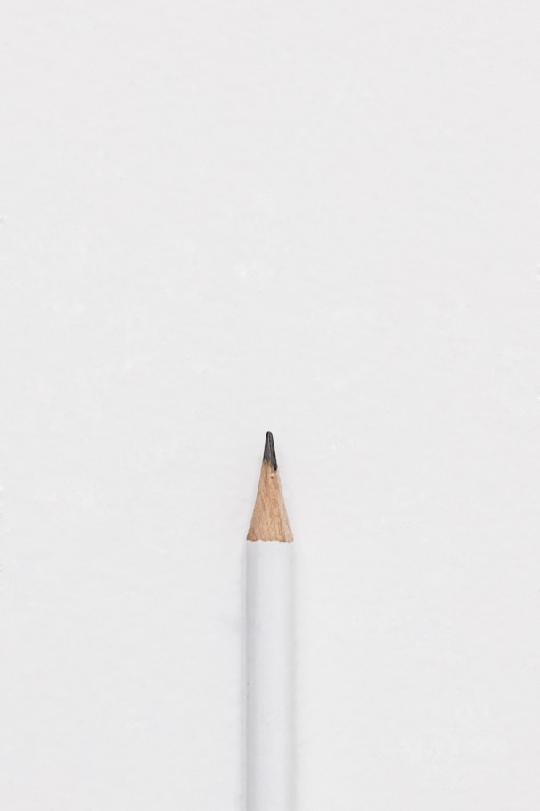white lead pencil on surface