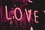 pink Love neon signage