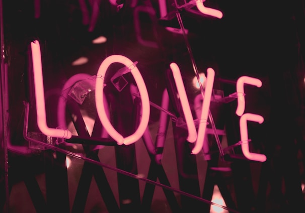 pink Love neon signage