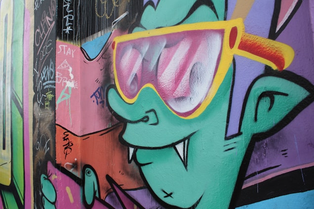 A colorful digital artwork showcasing a trendy NFT character with bold, clear colors.